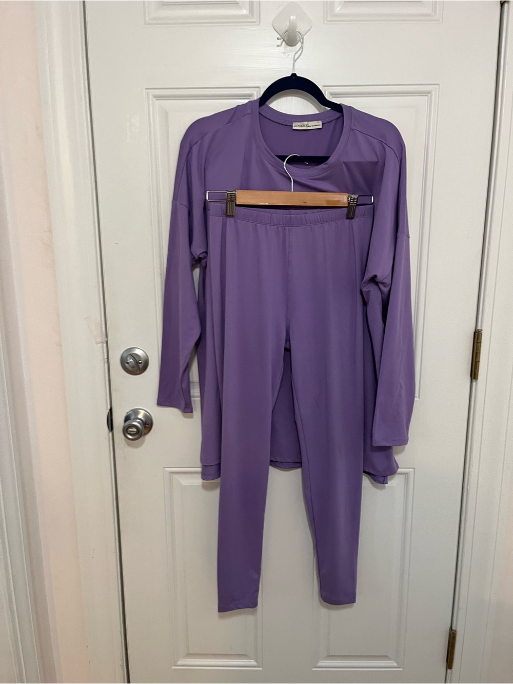 Zenana Outfitters Lavender Purple Two-Piece Pantsuit